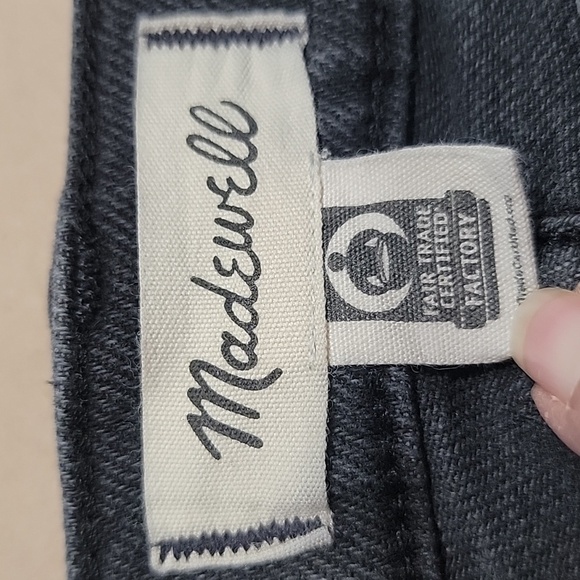 Madewell Size 27 Mid-Rise Kick Out Jeans, Washed Black, Gently Used Condition - Picture 8 of 14